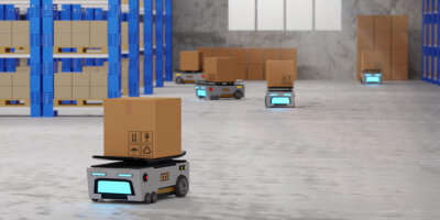 Autonomous mobile robots and the network.