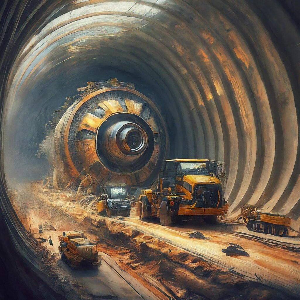 Autonomous Tunnel Boring Machine Created by Gemini 2 